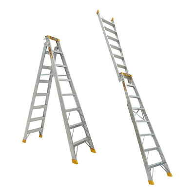 GORILLA Dual purpose (double sided) 2.4-4.5m (8-15ft) Aluminium 180kg Heavy Duty Industrial DM008-HD