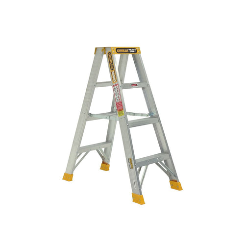 GORILLA 1.2m (4ft) Double Sided Aluminium 180Kg Heavy Duty Step Ladder SM004-HD