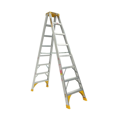 GORILLA 2.4m (8ft) Double Sided Aluminium 180Kg Heavy Duty Step Ladder SM008-HD