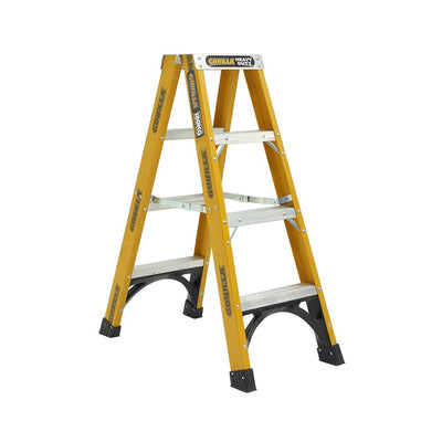GORILLA Fibreglass Double Sided Heavy Duty 180kg Step Ladder (4ft) 1.2m - FSM004-HD