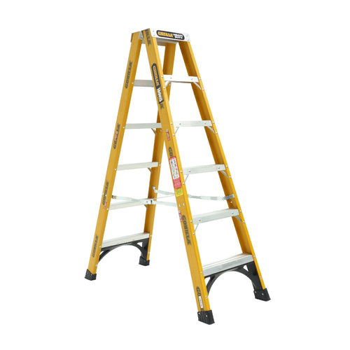 GORILLA Fibreglass Double Sided Heavy Duty 180kg Step Ladder (6ft) 1.8m - FSM006-HD