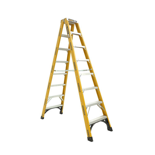 GORILLA Fibreglass Double Sided Heavy Duty 180kg Step Ladder (8ft) 2.4m - FSM008-HD