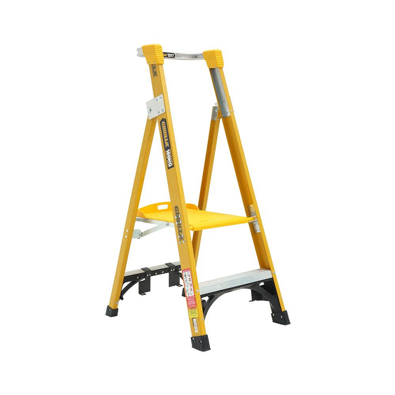 GORILLA Platform ladder 0.6m (2ft) Fibreglass 180kg Heavy Duty Industrial - FPL002-HD