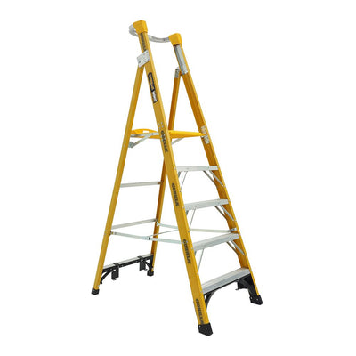 GORILLA Platform ladder 1.5m (5ft) Fibreglass 180kg Heavy Duty Industrial - FPL005-HD