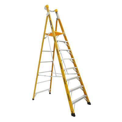 GORILLA Platform ladder 2.4m (8ft) Fibreglass 180kg Heavy Duty Industrial - FPL008-HD