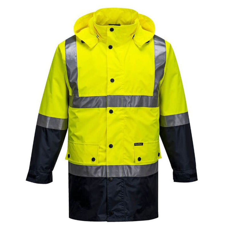 PRIME MOVER Wet Weather Jacket-Yellow/Navy-hv206 9693