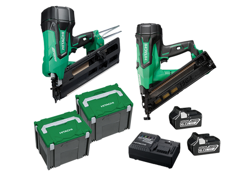 Hitachi/Hikoki 18VFRAMERCOMBO1(HRZ) 18V 5.0Ah Li-Ion Cordless Brushless 2pce Nailer Combo Kit-FDB