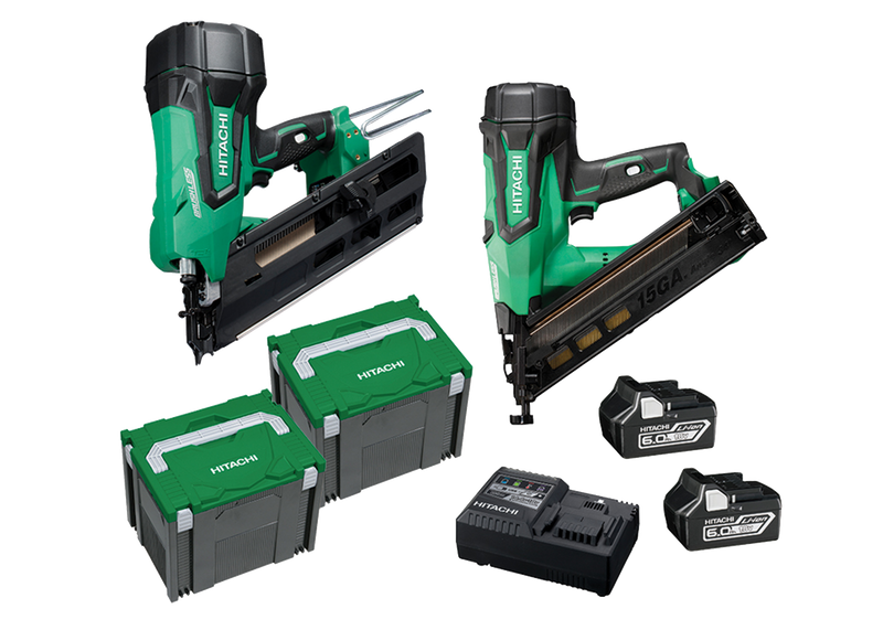 Hitachi/Hikoki 18VFRAMERCOMBO1(HRZ) 18V 5.0Ah Li-Ion Cordless Brushless 2pce Nailer Combo Kit-FDB