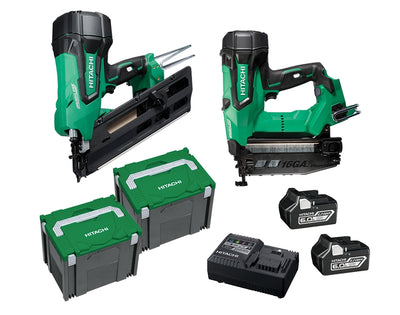 Hitachi 18VFRAMERCOMBO2 18V Brushless Framing & C Brad Fixing Gun Cordless Combo Kit