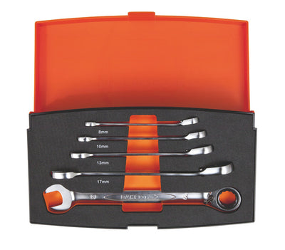 Bahco 1RM/S5 5 piece Metric Ratcheting Spanner Set