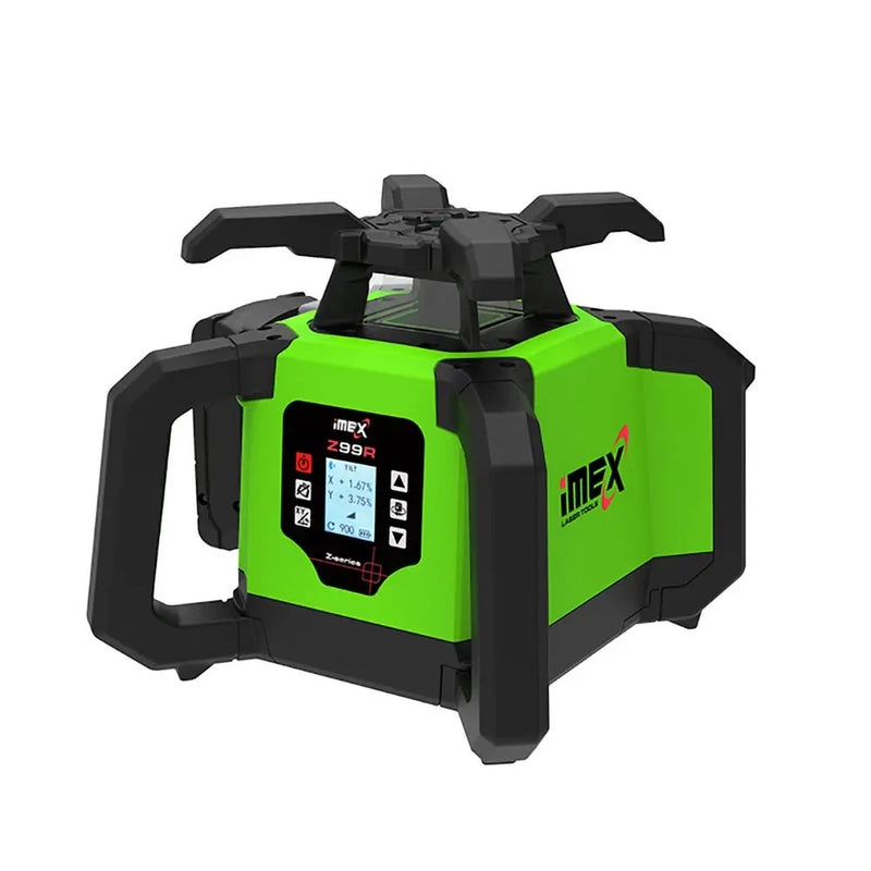 IMEX 18V 1 X 4.0AH RED BEAM DUAL GRADE ROTARY LASER LEVEL KIT WITH TRIPOD & STAFF-012-Z99RKIT