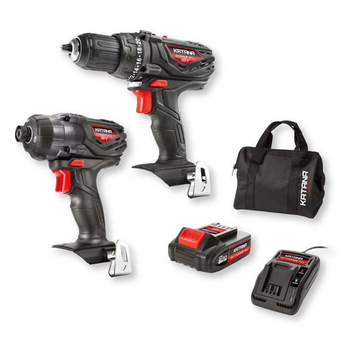 KATANA By Kincrome  18v Lithium Ion Cordless Impact Drill & Impact Driver Combo Kit-2Pce-BFD