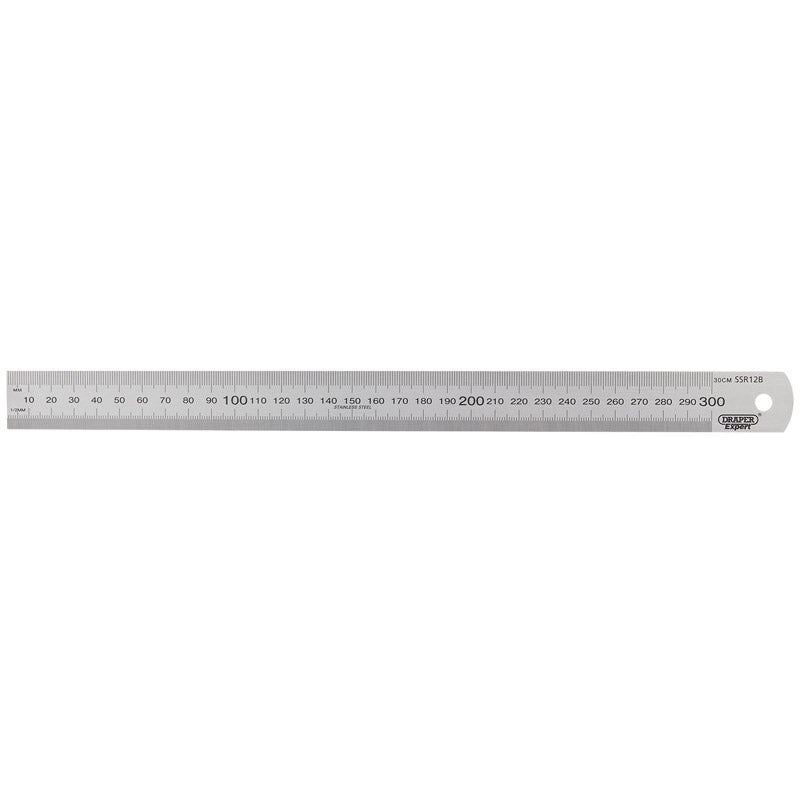 Draper Tools Expert 300mm 12 Stainless Steel Rule DRA22671