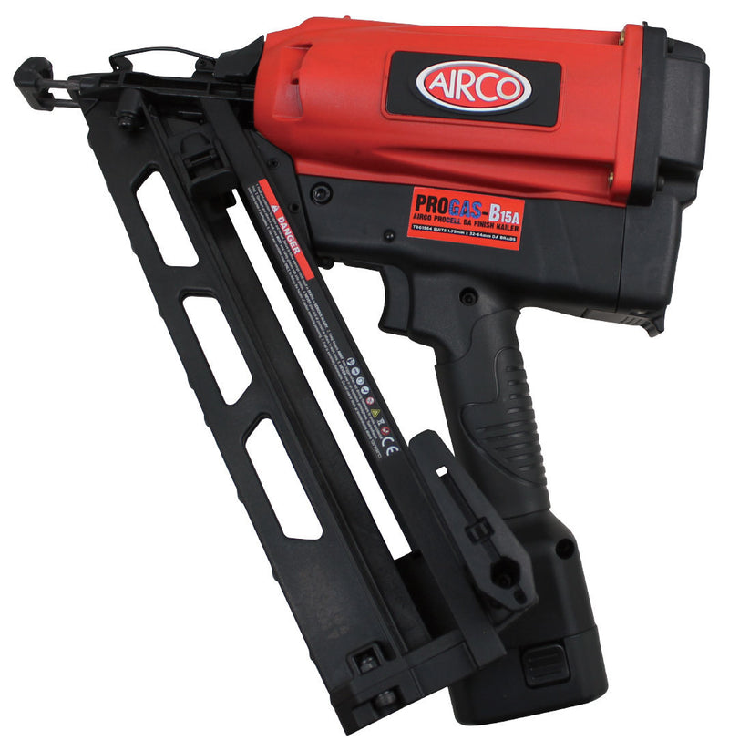 Airco TBG1564  Finish Nail Gun Angled D Bradder ProGas B15A Nailer TBG1564