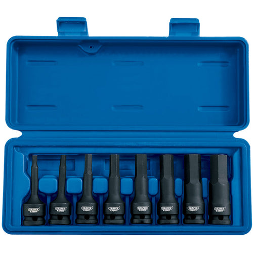 Draper Tools 1/2 Sq. Dr. Impact Hexagonal Socket Bit Set (8 Piece) DRA26439