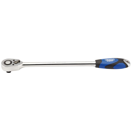 Draper Tools 1/2 Sq. Dr. 48 Tooth Extra Long Reversible Quick Release Soft Grip Ratchet DRA26591
