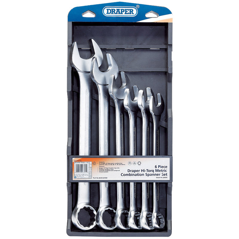 Draper Tools Draper Hi-Torq® Metric Combination Spanner Set (6 Piece) DRA26695