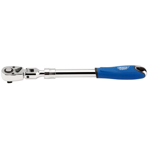 Draper Tools 1/2 Sq. Dr. 72 Tooth Flexible Head Extending Reversible Ratchet DRA26817
