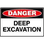 DANGER DEEP EXCAVATION SIGN 150DMC