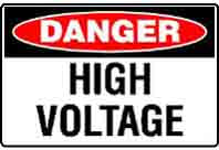 DANGER HIGH VOLTAGE SIGN 22DSAV