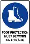 FOOT PROTECTION MUST BE WORN ON THIS SITE SIGN 139MP