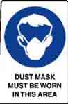 DUST MASK MUST BE WORN IN THIS AREA SIGN 74MSAV