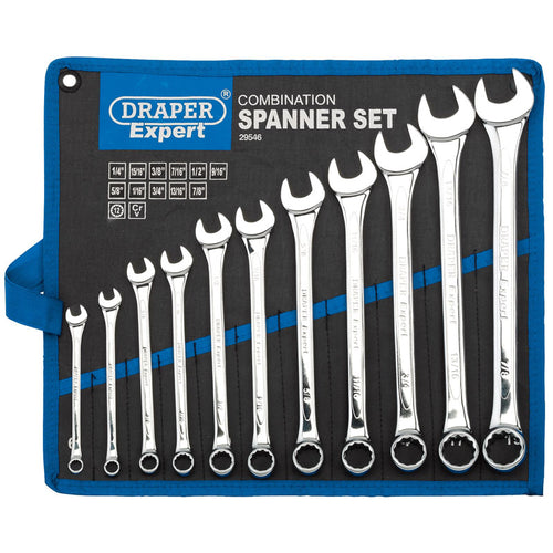 Draper Tools Imperial Combination Spanner Set (11 Piece) DRA29546