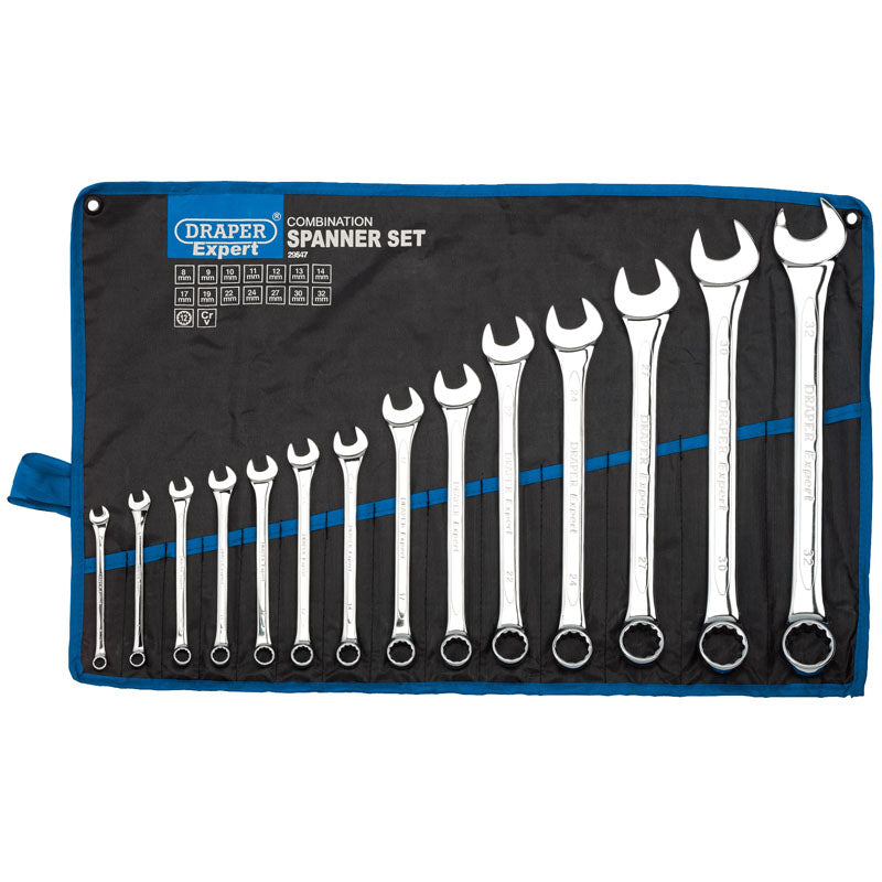 Draper Tools Metric Combination Spanner Set (14 Piece) DRA29547