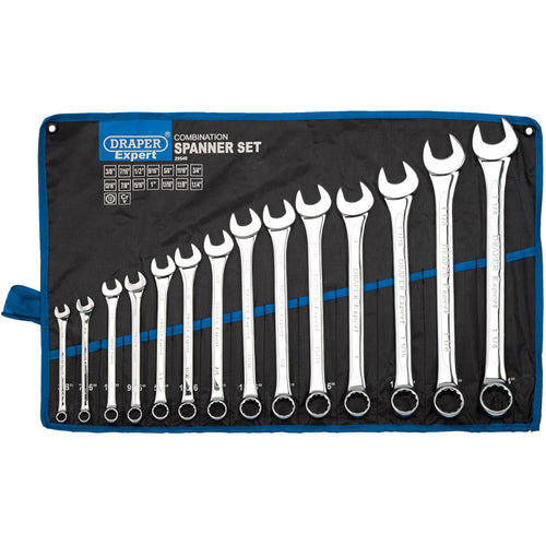Draper Tools Imperial Combination Spanner Set (14 Piece) DRA29548