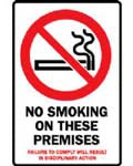 NO SMOKING ON THESE PREMISES SIGN 379PP