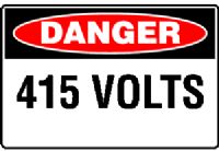 415 VOLTS SIGN 87DMC