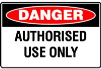 AUTHORISED USE ONLY SIGN 228DSAV