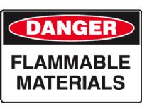FLAMMABLE MATERIALS SIGN 23DSAV