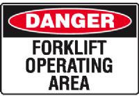FORKLIFT OPERATING AREA SIGN 25DSAV