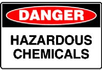 HAZARDOUS CHEMICALS SIGN 158DP