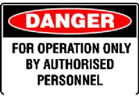 FOR OPERATION ONLY BY AUTHORISED PERSONNEL SIGN 229DSAV