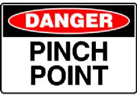 PINCH POINT SIGN 208DSAV