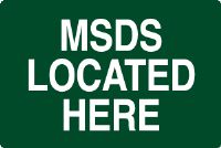 MSDS LOCATED HERE SIGN 121ESAV