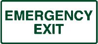EMERGENCY EXIT SIGN (WHITE) 308EP (QLD)