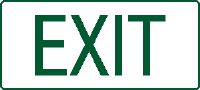 EXIT SIGN (WHITE) 313EM (QLD