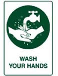 WASH YOUR HANDS SIGN 73EP