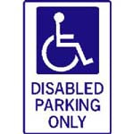DISABLED PARKING ONLY SIGN 19MC