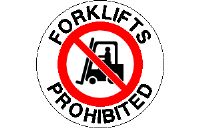 FORKLIFTS PROHIBITED SIGN SF1-A