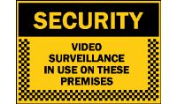 SECURITY VIDEO SURVEILLANCE IN USE ON THESE PREMISIS SIGN 136P