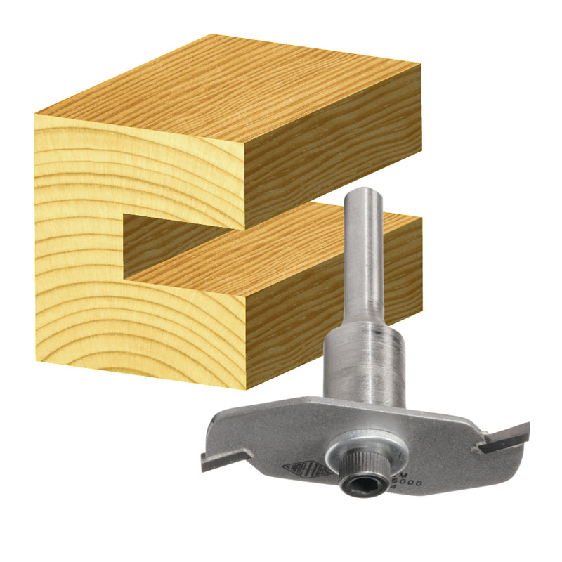 Carbitool Router Bit-Slotting Cutter Assembly Carbide Tipped- 6.4MM TCT, 2 FLT