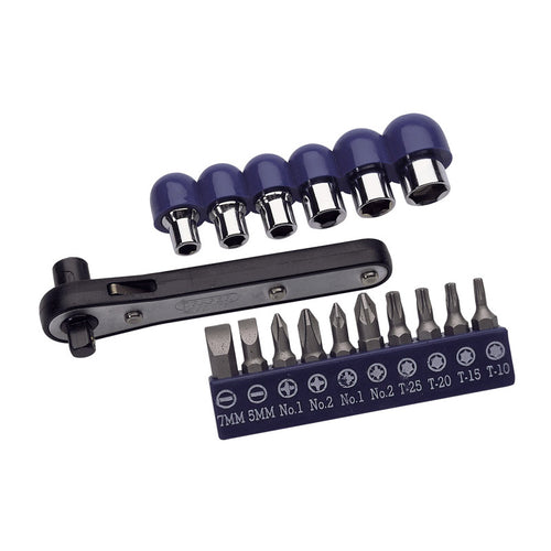 Draper Tools Offset Ratchet Screw and Socket Driver Set (17 Piece) DRA30781