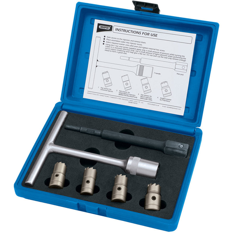 Draper Tools Diesel Injector Seat Cutter Set (6 Piece) DRA30823