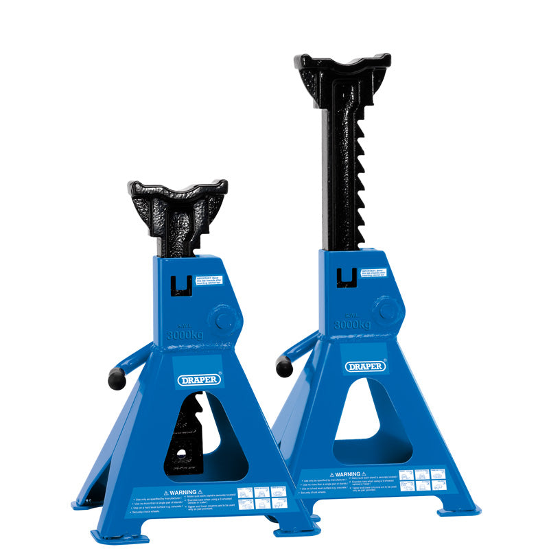 Draper Tools 3 tonne Ratcheting Axle Stands (Pair) DRA30881