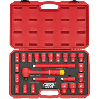 Draper Tools 1/2 Square. Drive. VDE Socket Set (24 Piece) DRA31070
