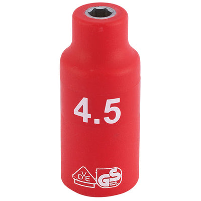 Draper Tools 1/4 Sq. Dr. Fully Insulated VDE Socket (4.5mm) DRA31156